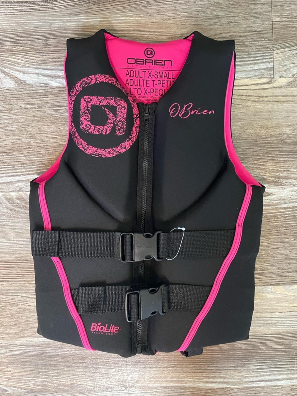 Women's Black & Pink Swim Coverup Vest